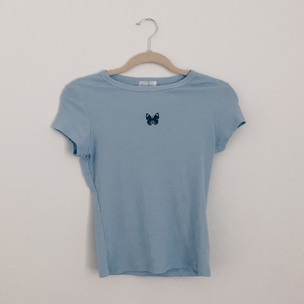 Y2K Cropped Baby Tee Size L
